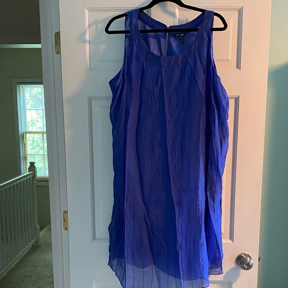 NIC+ZOE Royal Blue Chiffon Dress
